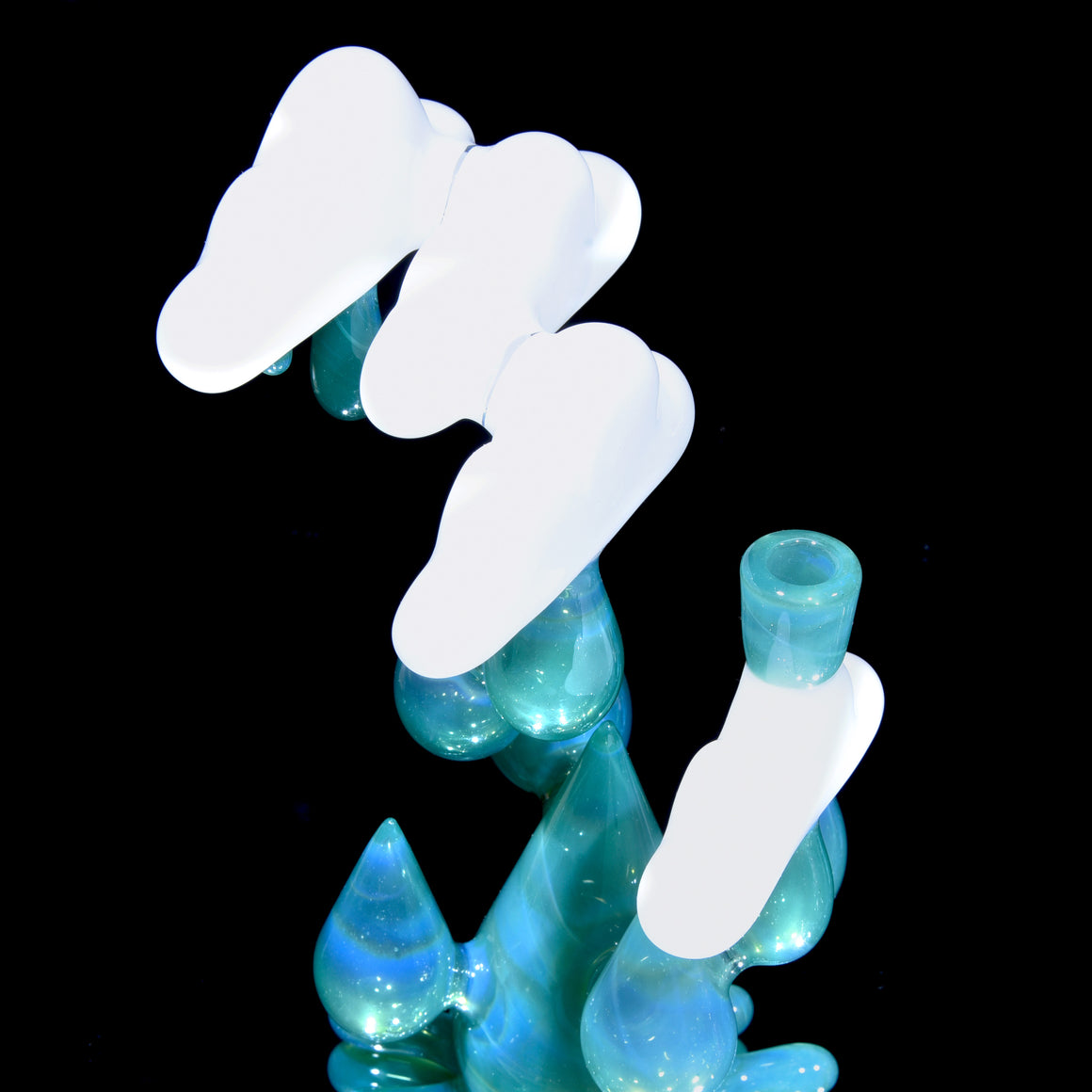 Blue Caramel/Blue Stardust Raindrop Rig w/ Matching Slurper Set - 10mm Female