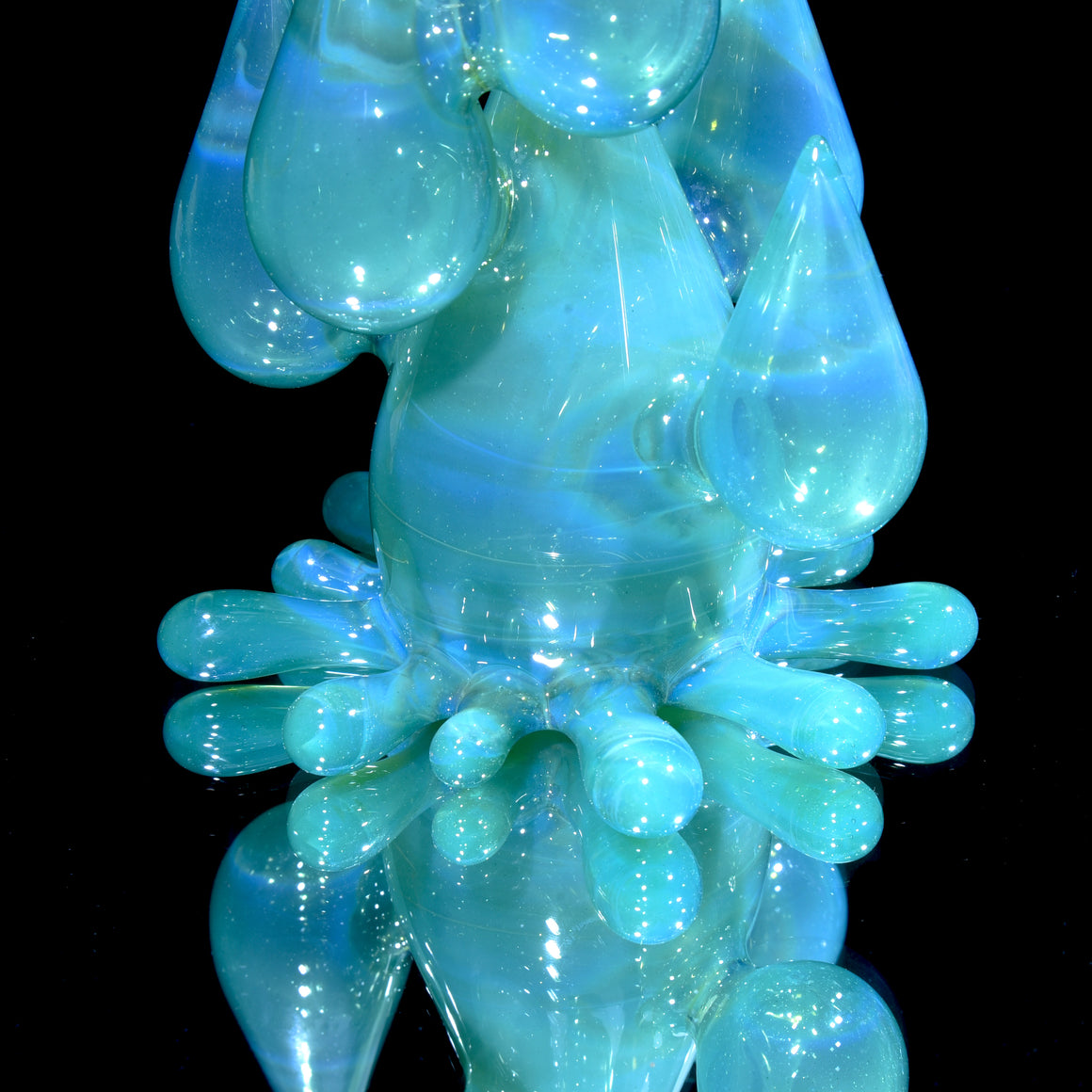 Blue Caramel/Blue Stardust Raindrop Rig w/ Matching Slurper Set - 10mm Female
