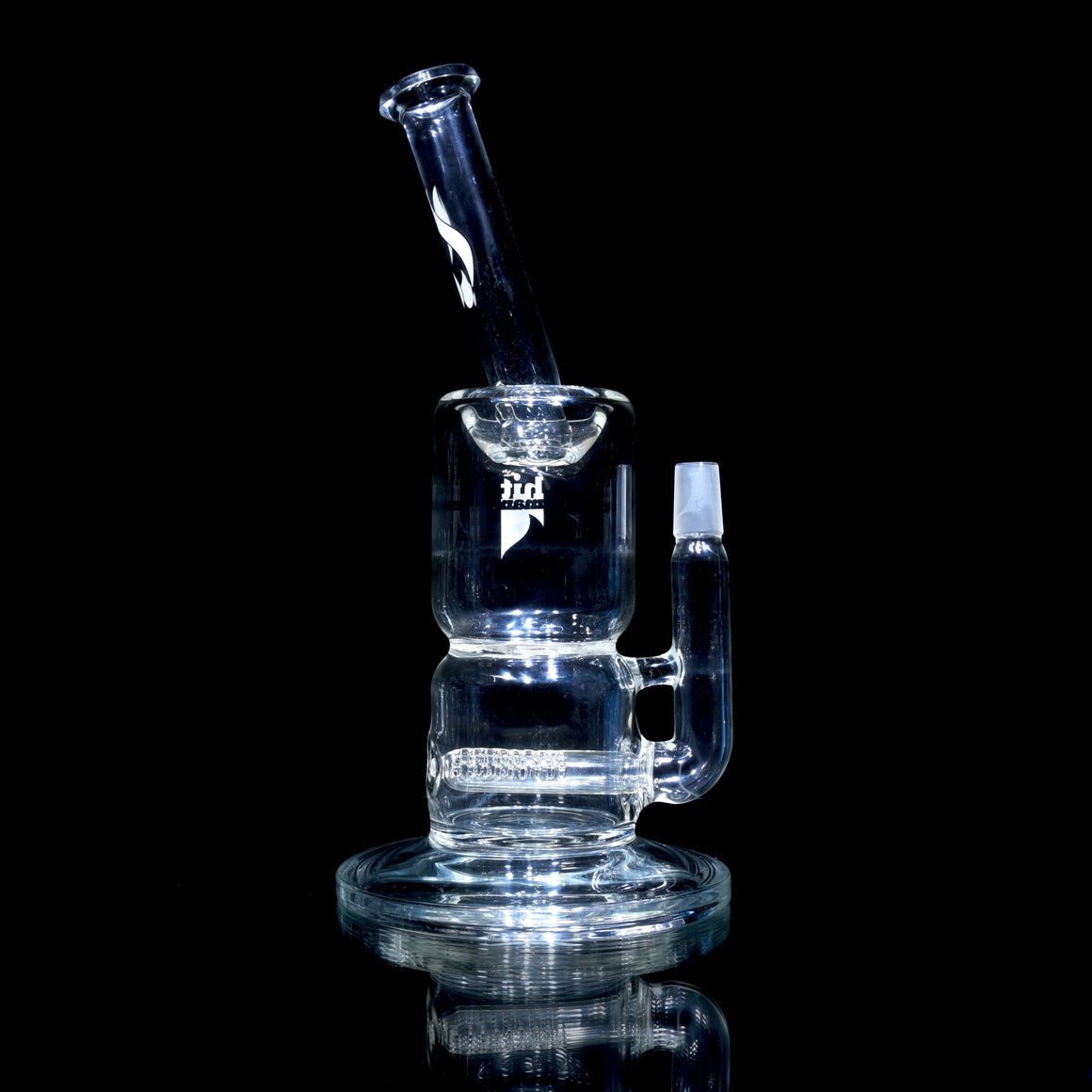 Collab Stemline/Turbine Bentneck Tube w/ 20mm Quave Top Shelf Set - Black/White Logo - 18mm Male