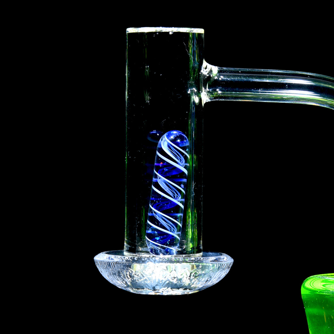 Heady Crushed Opal Blue/White Spiral Pillars