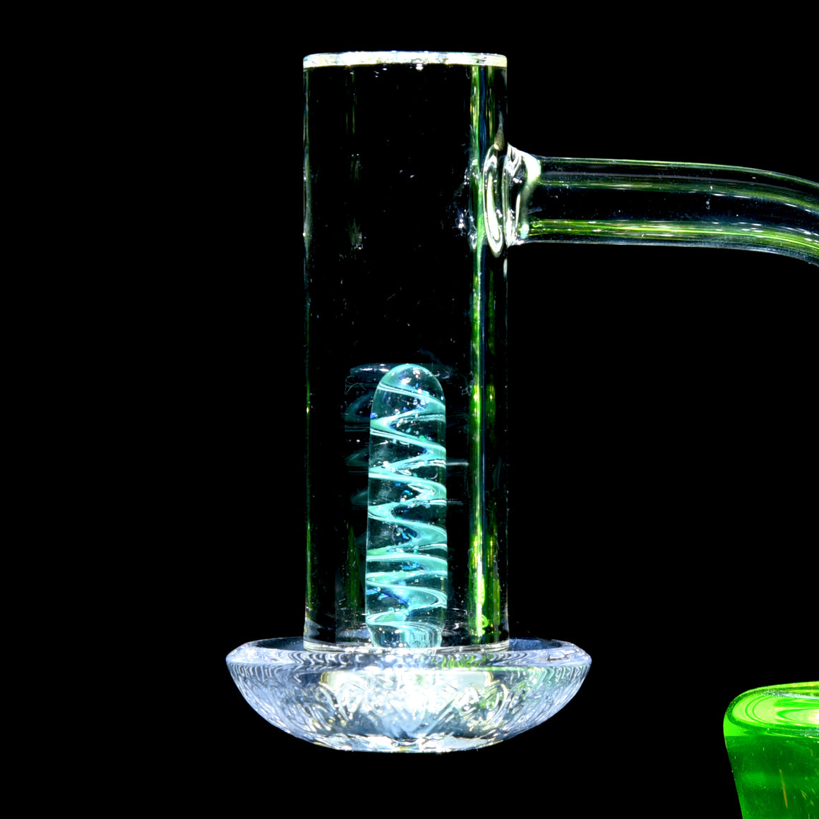 Heady Crushed Opal Blue/White Spiral Pillars