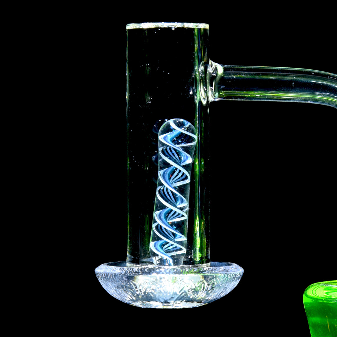 Heady Crushed Opal Blue/White Spiral Pillars