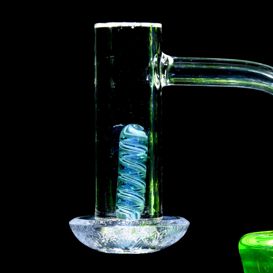 Heady Crushed Opal Blue/White Spiral Pillars