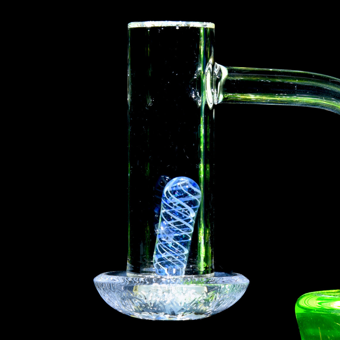 Heady Crushed Opal Blue/White Spiral Pillars