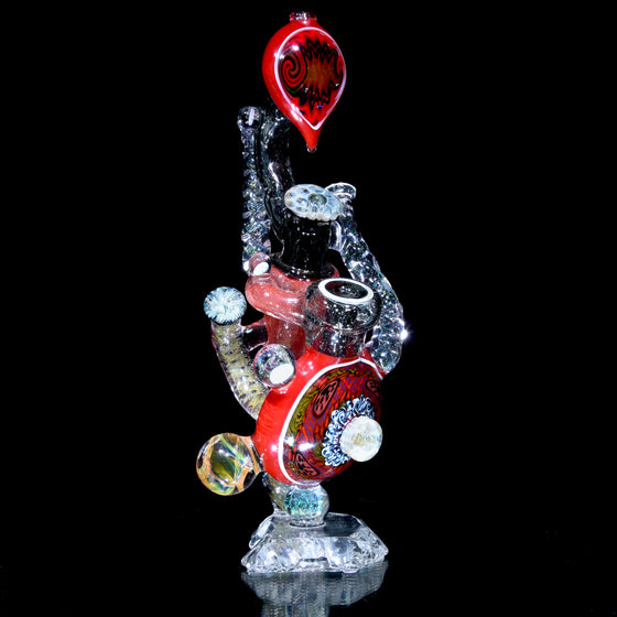 Collab - Fully-worked 1/1 Sculpted Iceberg Recycler w/ Stacked Paw Millie Section - 10mm Female