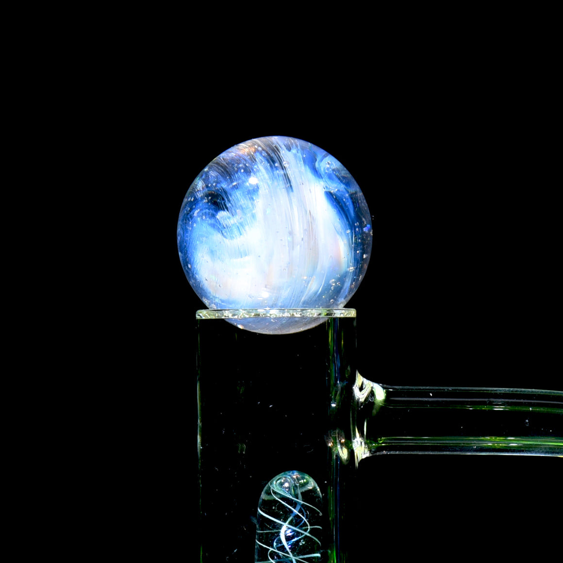 Heady Topper Marble - Crushed Opal Ghost/White Spiral