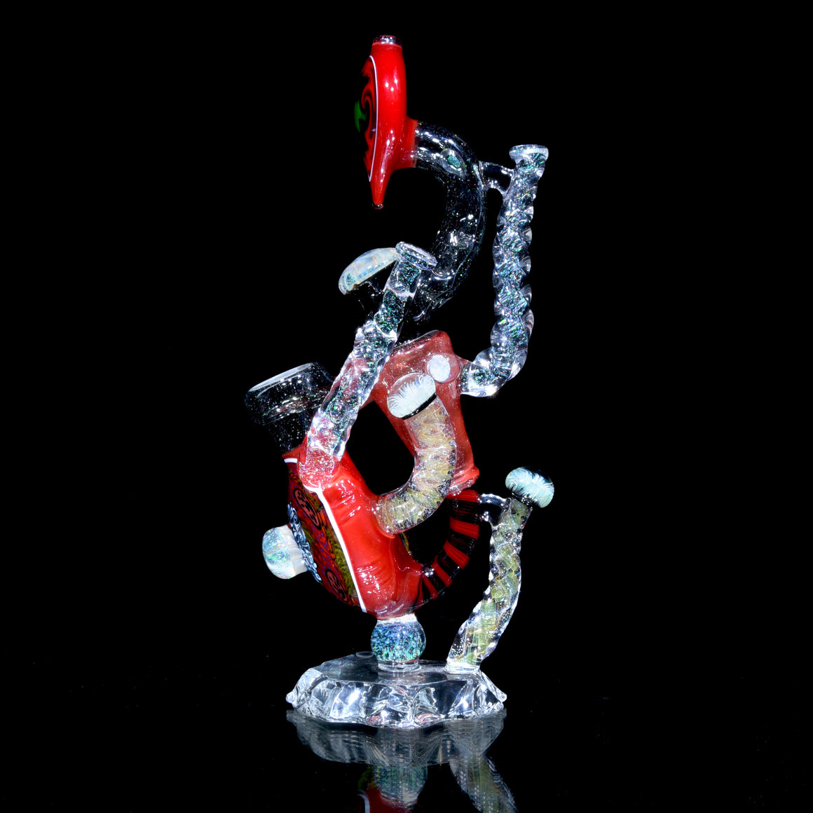 Collab - Fully-worked 1/1 Sculpted Iceberg Recycler w/ Stacked Paw Millie Section - 10mm Female