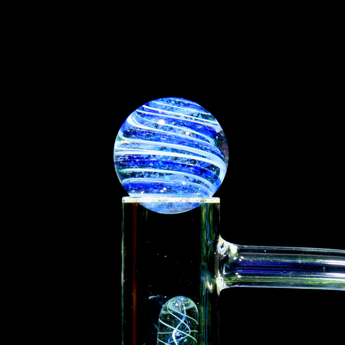 Heady Topper Marble - Crushed Opal Blue/White Spiral