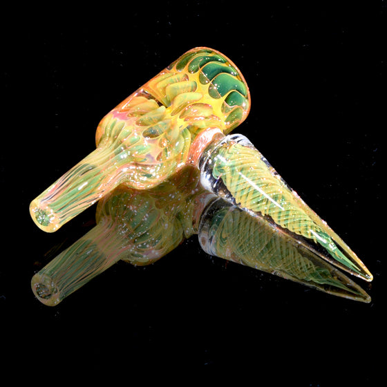 Fully-worked Fume Honeycomb Slide w Lattice Horn - 10mm Male
