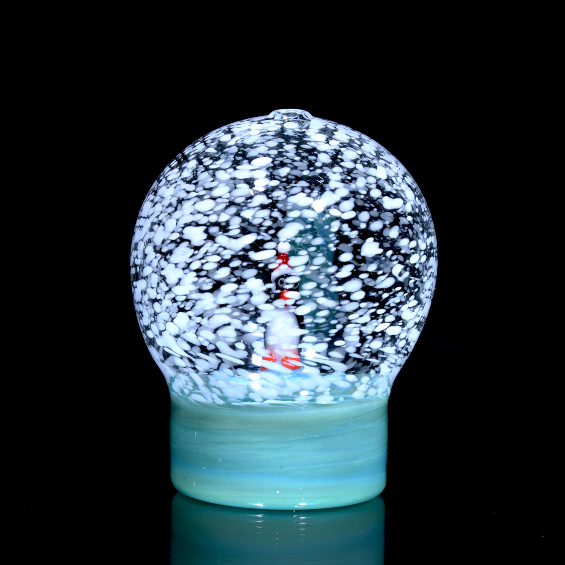 Christmas Penguin on Iceberg Snow Globe Rig - 10mm Female