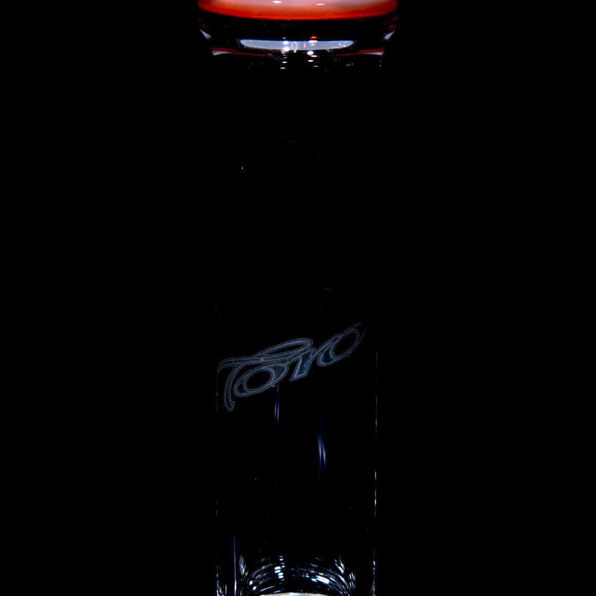 Double-worked Rasta 7/13 Shrub Tube - Red/White Lip Wraps - 14mm Female