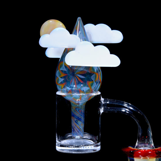 Rainbow Lattice Sunrise Clouds & Raindrop Bubble Cap