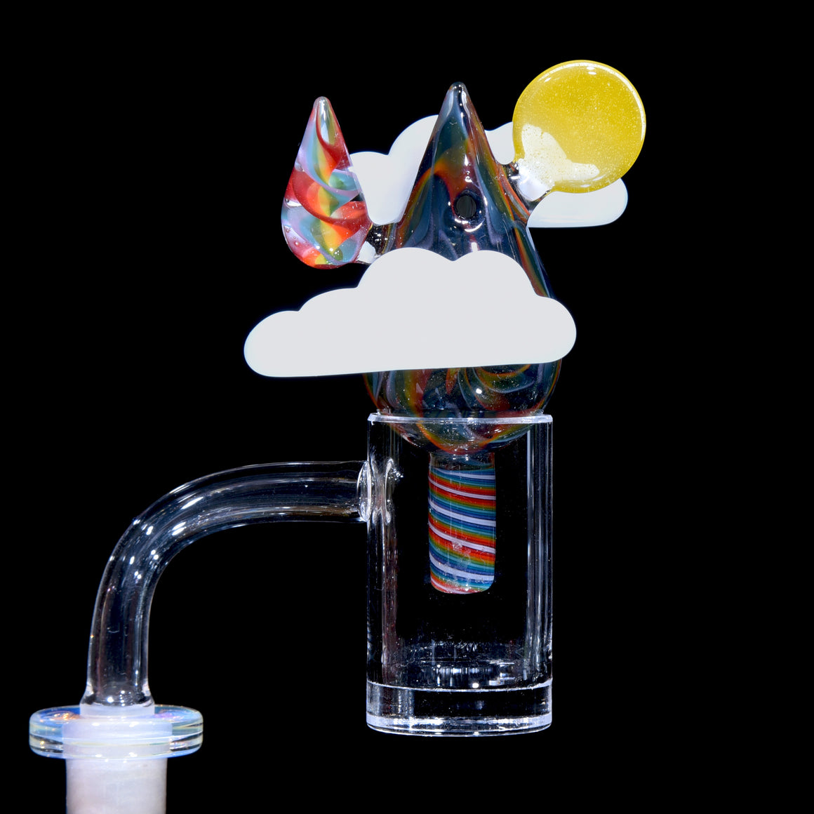 Rainbow Lattice Arch Clouds & Raindrop Bubble Cap