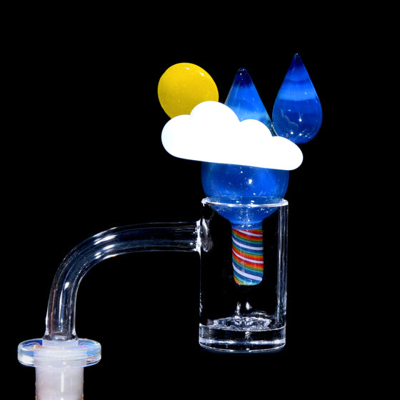 Custom Blue Moon Clouds & Raindrop Bubble Cap