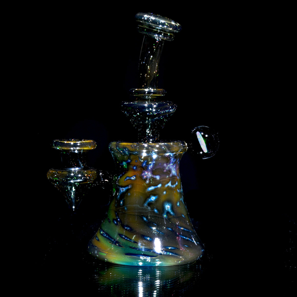 Fully-fumed Crushed Opal Galaxy Tech Banger Hanger - 14mm Female