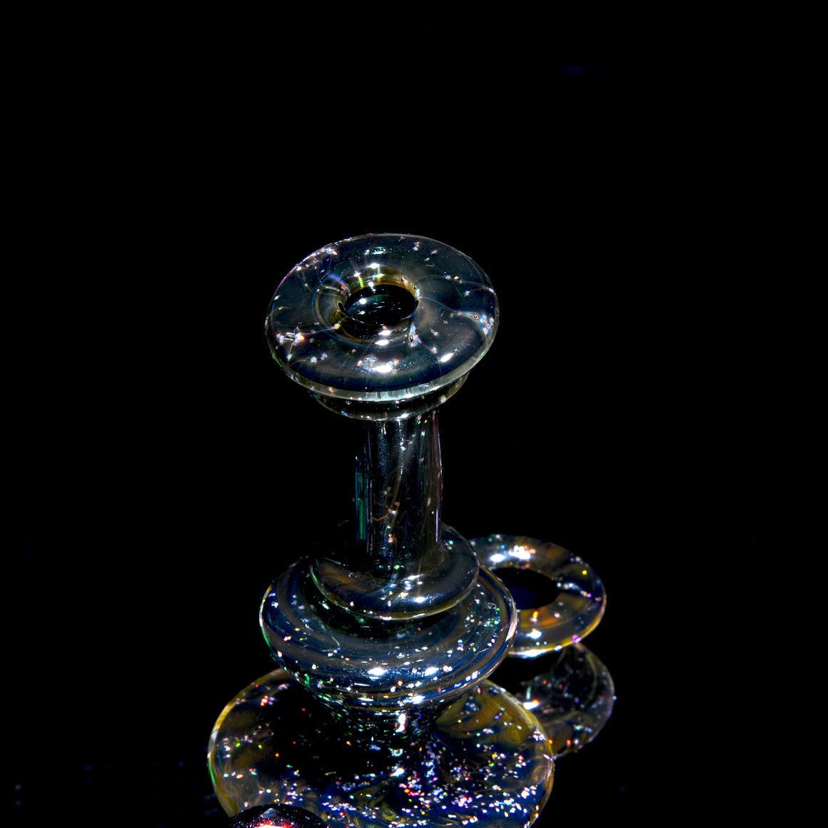 Fully-fumed Crushed Opal Galaxy Tech Banger Hanger - 14mm Female