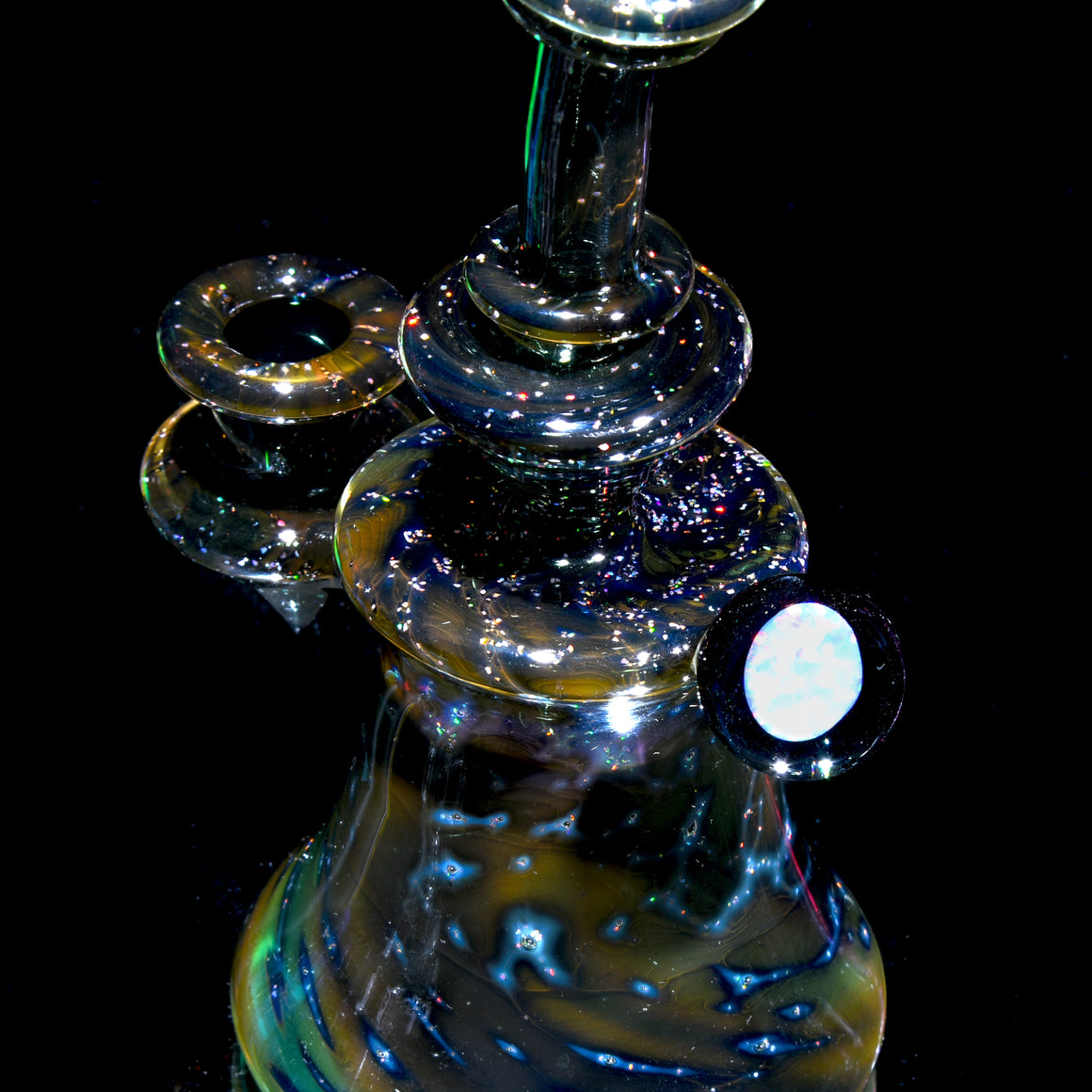 Fully-fumed Crushed Opal Galaxy Tech Banger Hanger - 14mm Female