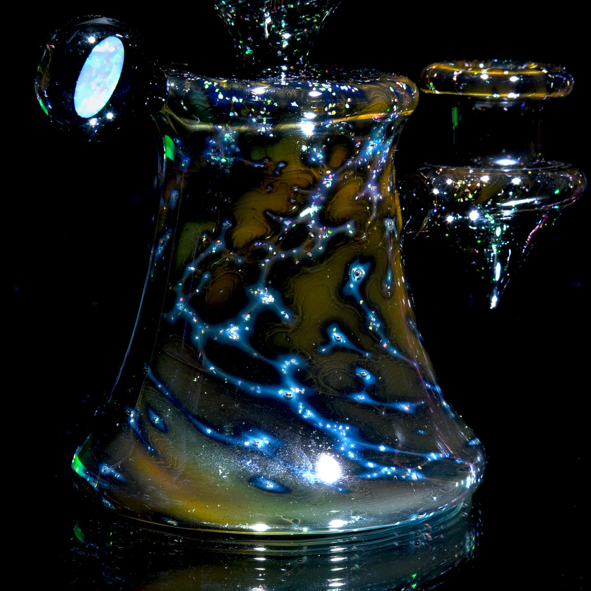 Fully-fumed Crushed Opal Galaxy Tech Banger Hanger - 14mm Female