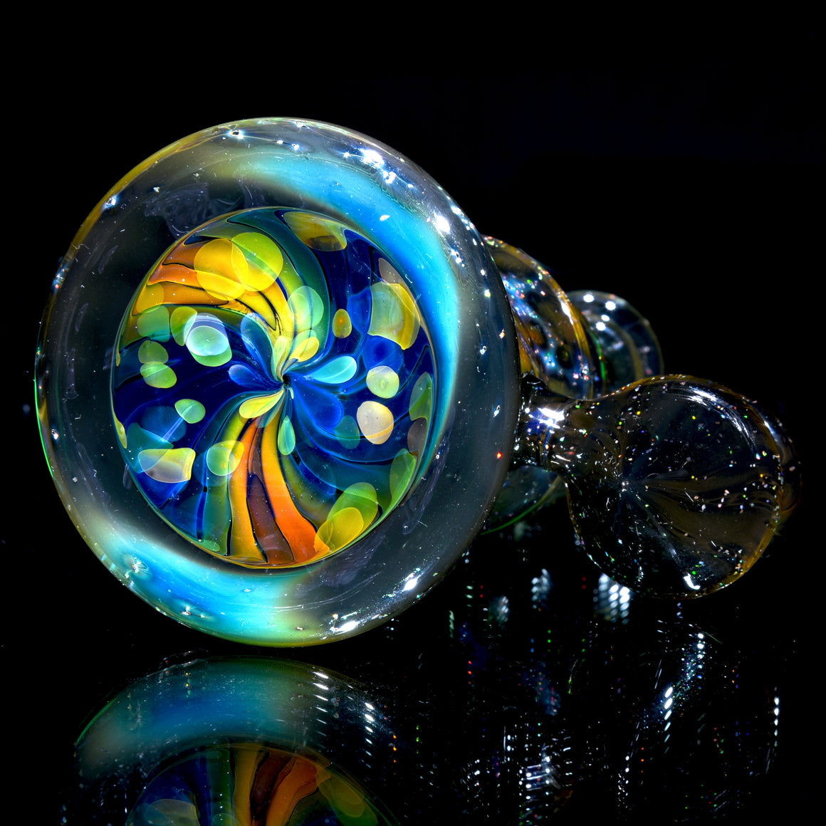 Fully-fumed Crushed Opal Galaxy Tech Banger Hanger - 14mm Female