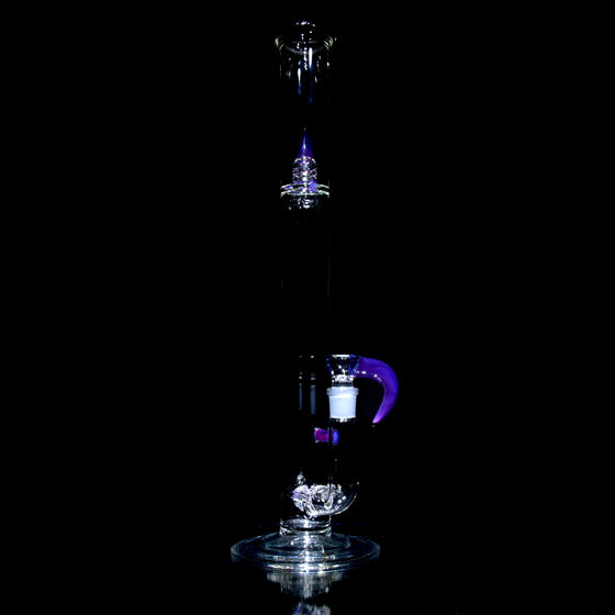 Accented 44mm Upgrid Stemline Straight Tube w/ 4-hole Horned Slide - Royal Jelly - 18mm Female