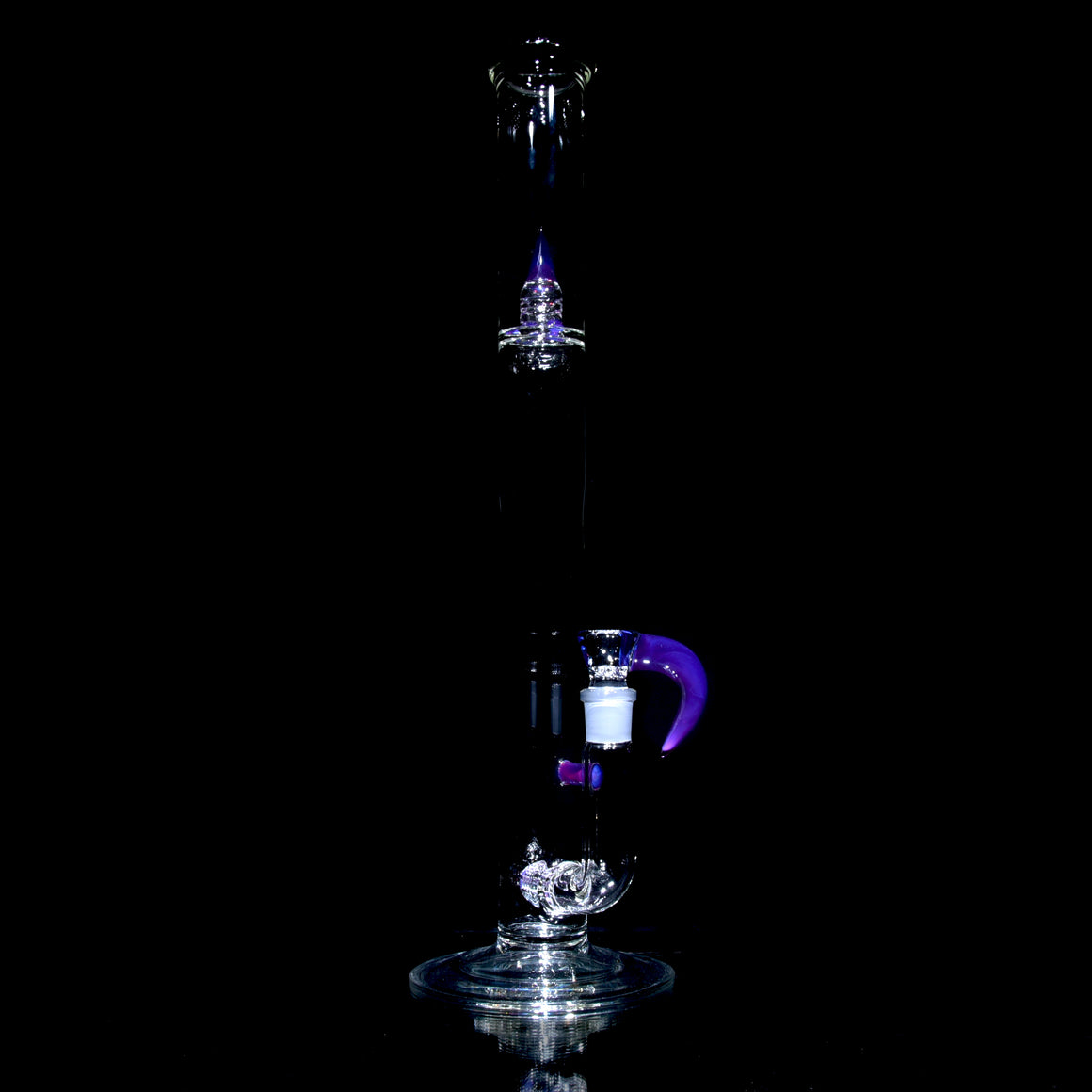 Accented 44mm Upgrid Stemline Straight Tube w/ 4-hole Horned Slide - Royal Jelly - 18mm Female