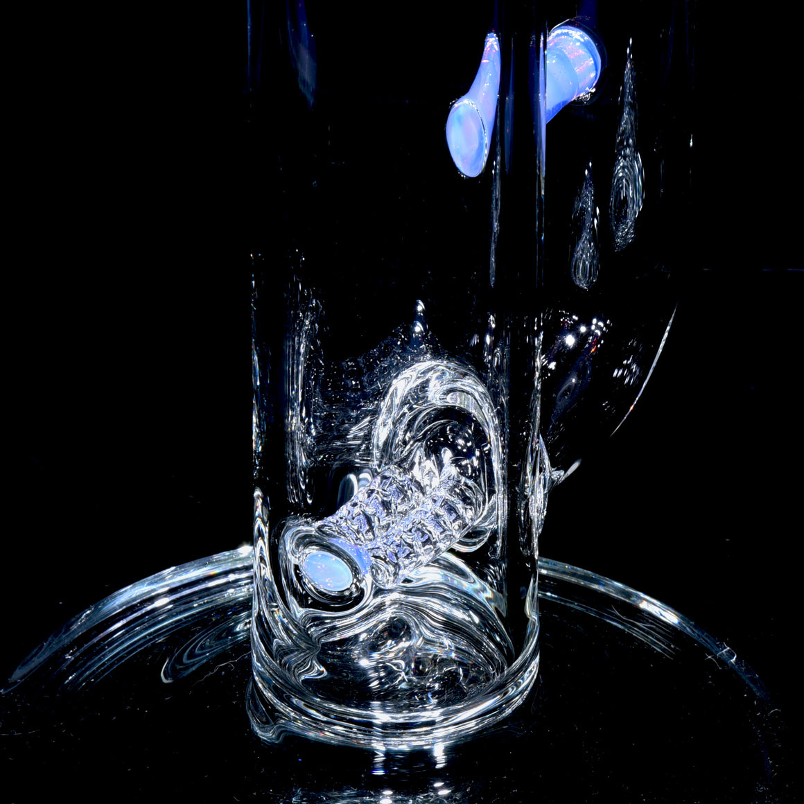 Accented 44mm Upgrid Double Stemline Straight Tube w/ 4-hole Horned Slide - Neo Opal - 18mm Female