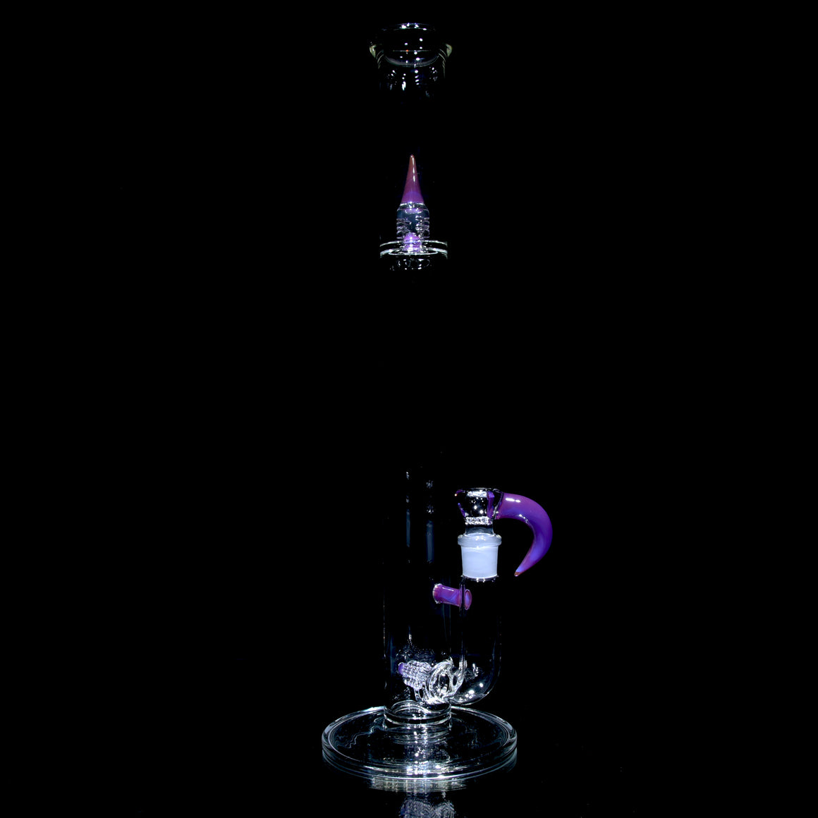 Accented 44mm Triple Stemline Straight Tube w/ 4-hole Horned Slide - Saturated Royal Jelly - 18mm Female