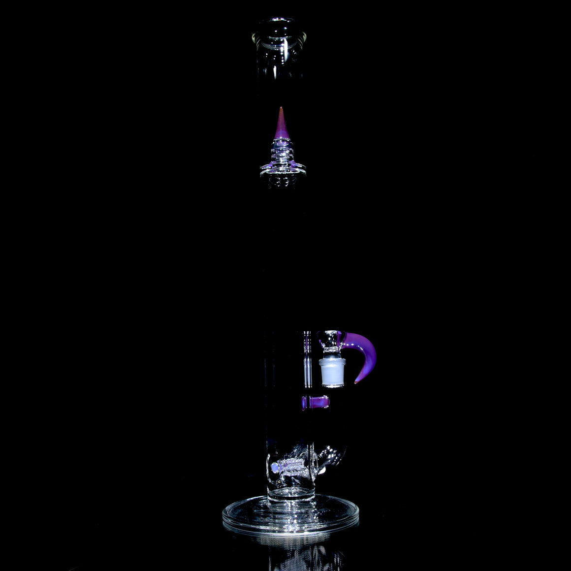 Accented 44mm Triple Stemline Straight Tube w/ 4-hole Horned Slide - Saturated Royal Jelly - 18mm Female