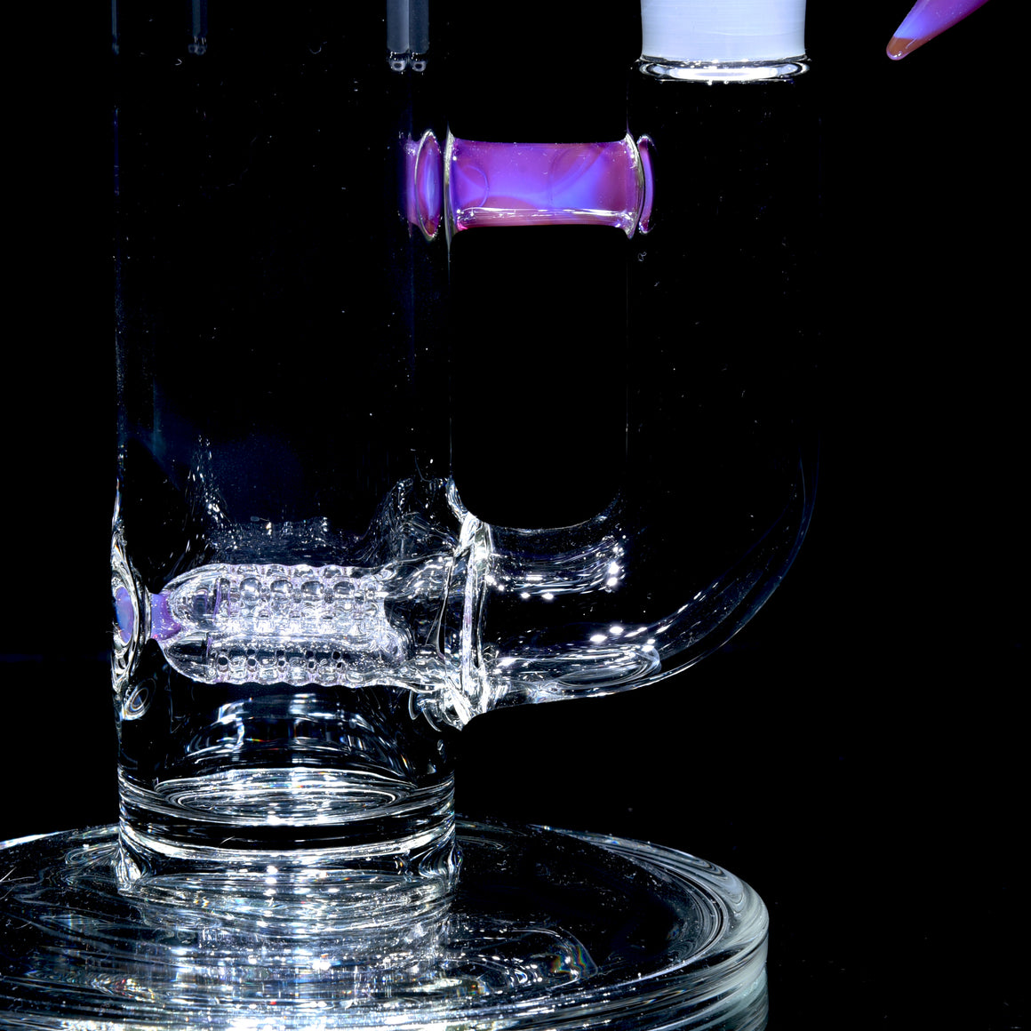 Accented 44mm Triple Stemline Straight Tube w/ 4-hole Horned Slide - Saturated Royal Jelly - 18mm Female