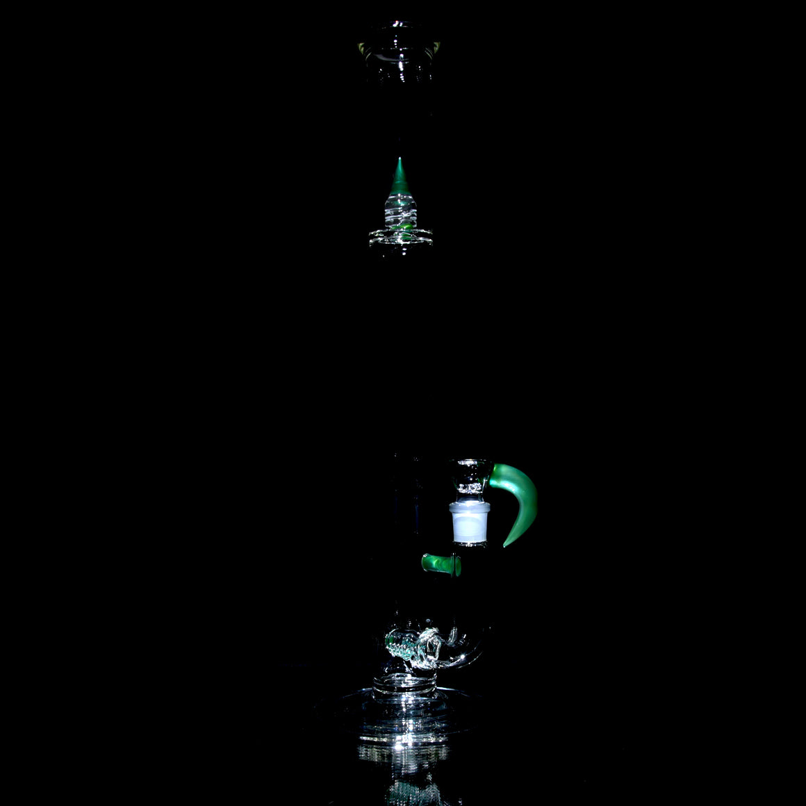 Accented 44mm Downgrid Stemline Straight Tube w/ 4-hole Horned Slide - Chromium - 18mm Female