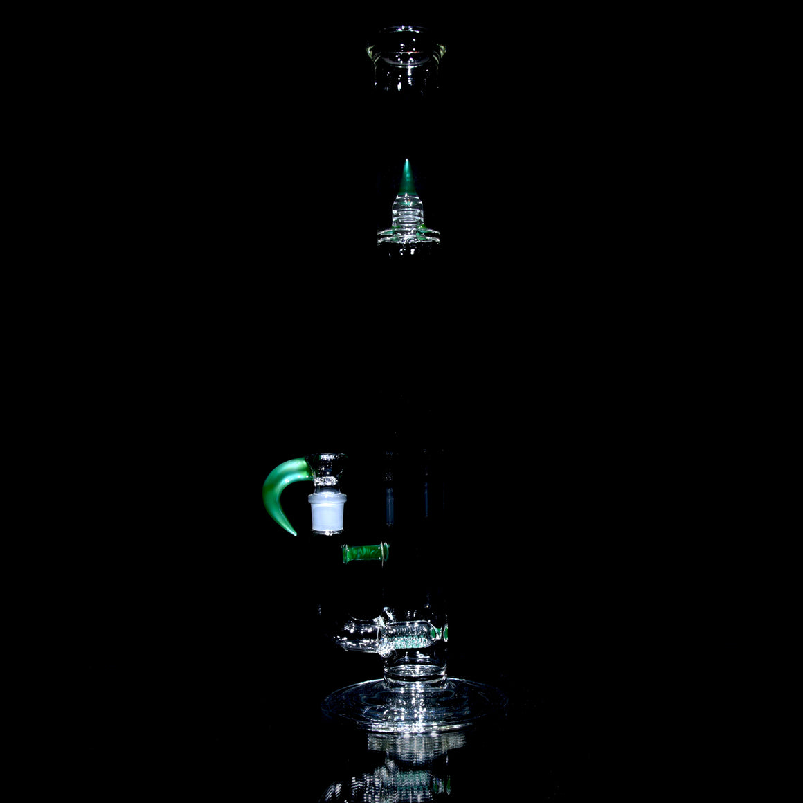 Accented 44mm Downgrid Stemline Straight Tube w/ 4-hole Horned Slide - Chromium - 18mm Female