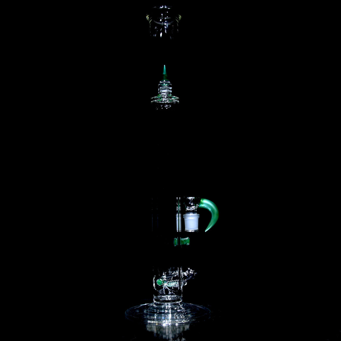 Accented 44mm Downgrid Stemline Straight Tube w/ 4-hole Horned Slide - Chromium - 18mm Female