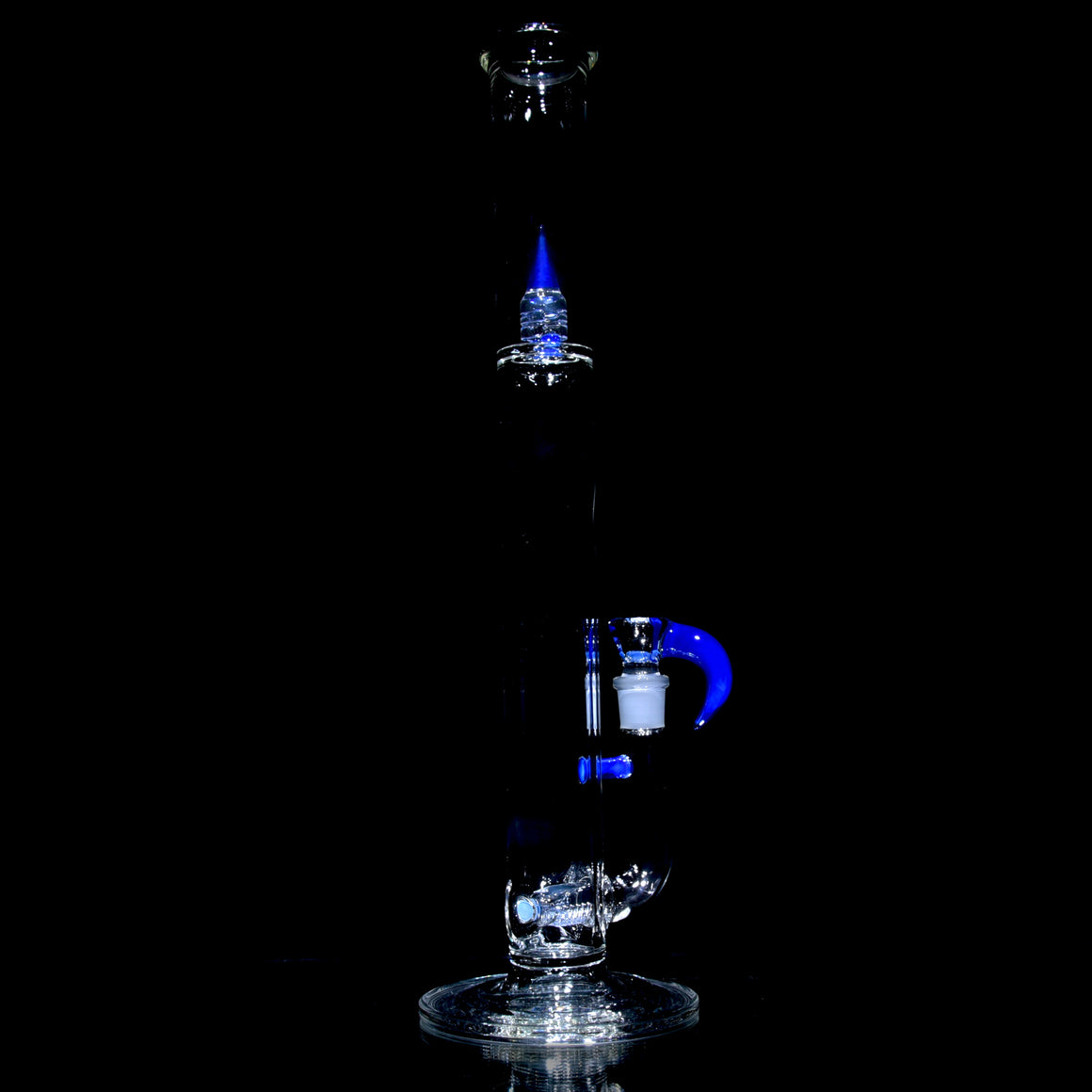 Accented 44mm Downgrid Stemline Straight Tube w/ 4-hole Horned Slide - Neptune - 18mm Female