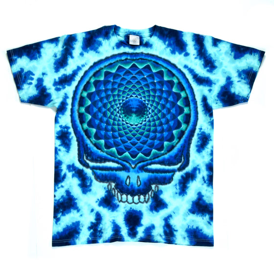 Medium Tie Dye T-Shirt - Aquatic Stealie Mandala Combo