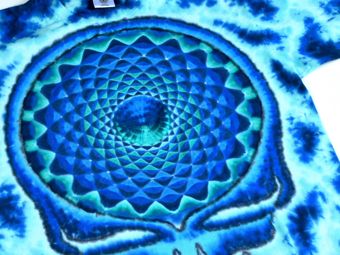 Medium Tie Dye T-Shirt - Aquatic Stealie Mandala Combo