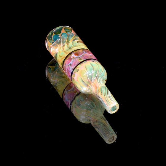 Fully-worked Fume Honeycomb Slide/Chillum - 10mm Male