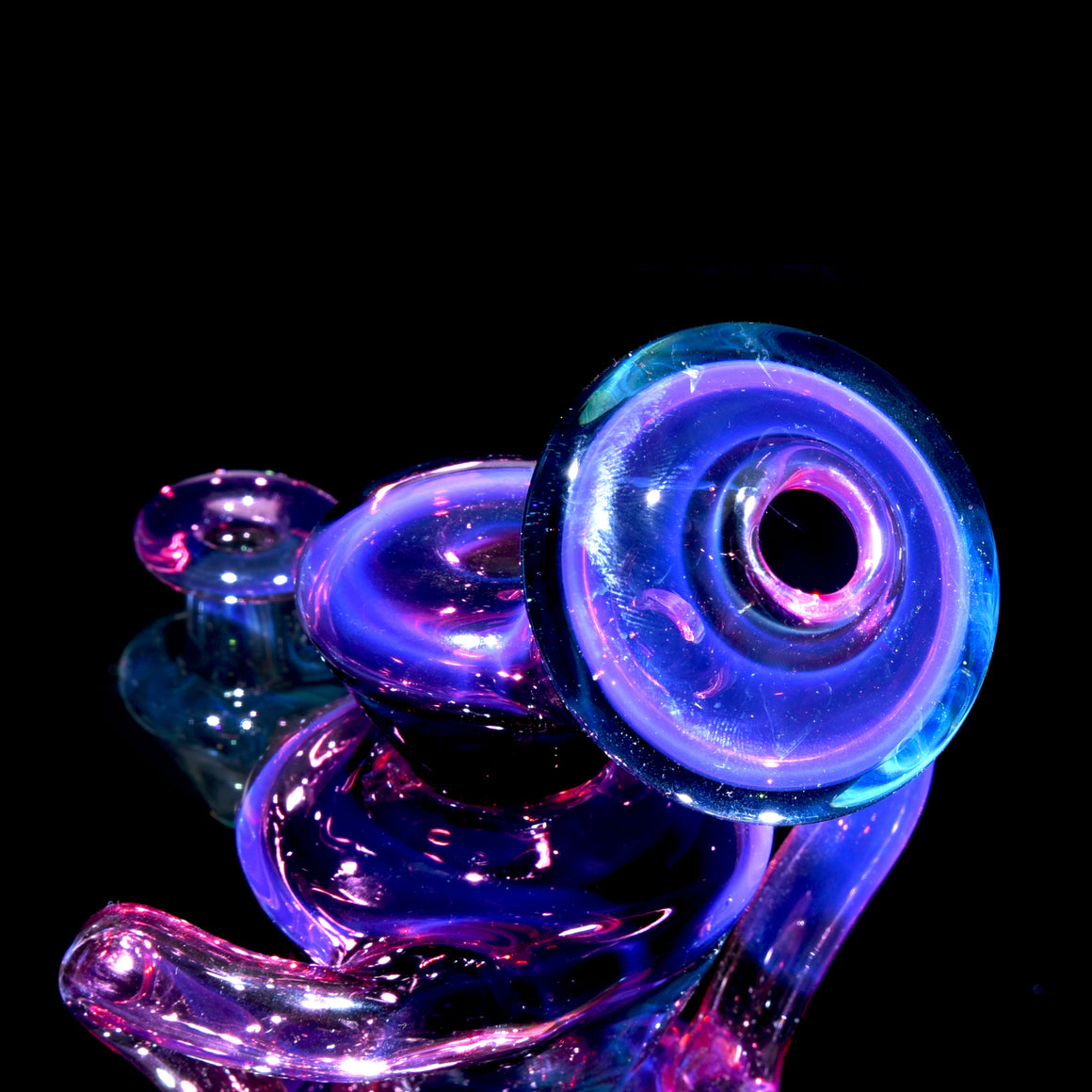 Blue Rose Fume Folds/Royal Jelly Double-Uptake Klein Recycler w/ Fume Reti Attachment - 10mm Female
