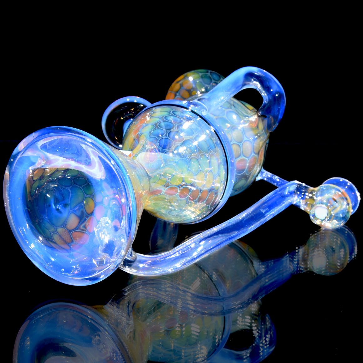 Fume Honeycomb/Ghost Double-Uptake Klein Recycler w/ Fume Opal Mib - 10mm Female