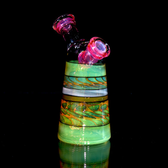 Gold & Silver Fume Honeycomb/Reti Dewaar Bottle Rig - 10mm Female