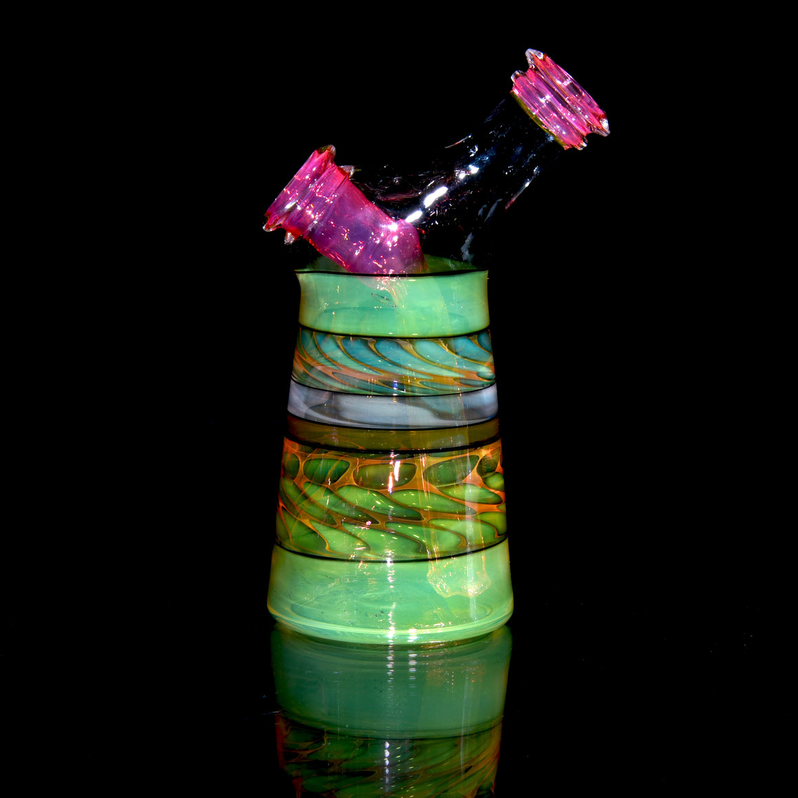 Gold & Silver Fume Honeycomb/Reti Dewaar Bottle Rig - 10mm Female