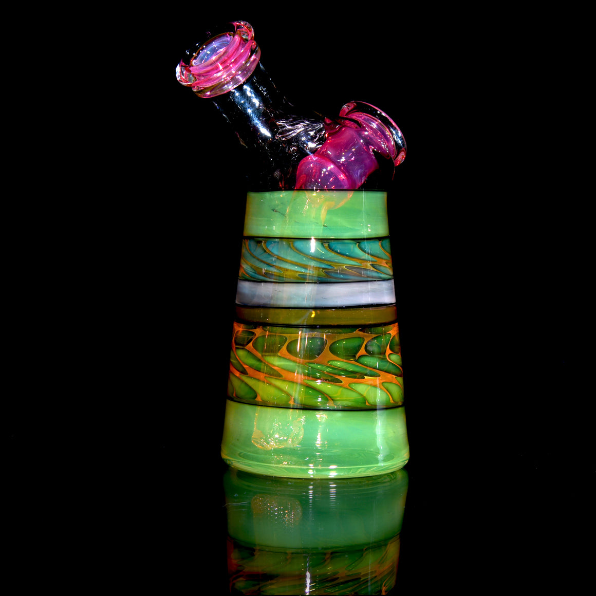 Gold & Silver Fume Honeycomb/Reti Dewaar Bottle Rig - 10mm Female