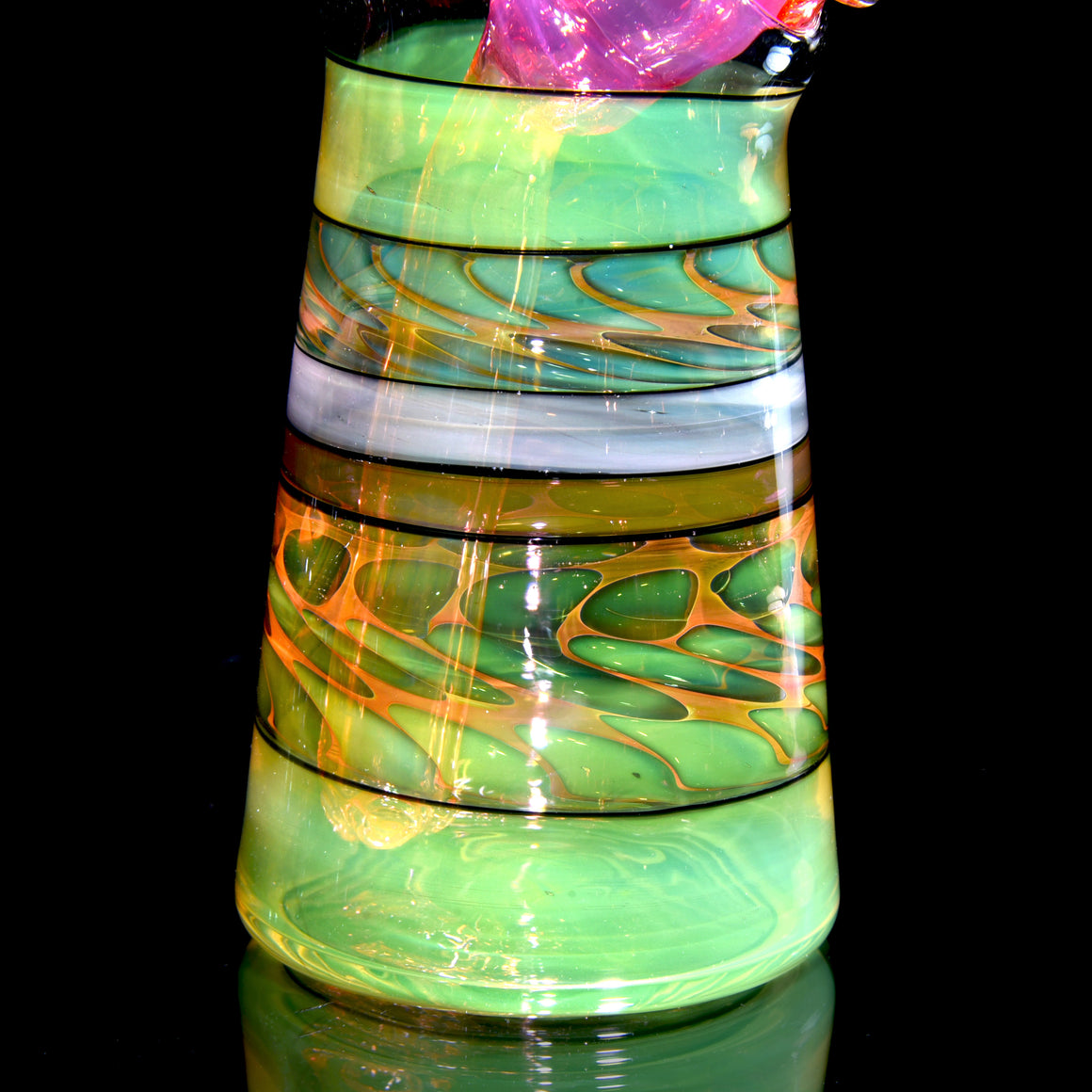 Gold & Silver Fume Honeycomb/Reti Dewaar Bottle Rig - 10mm Female