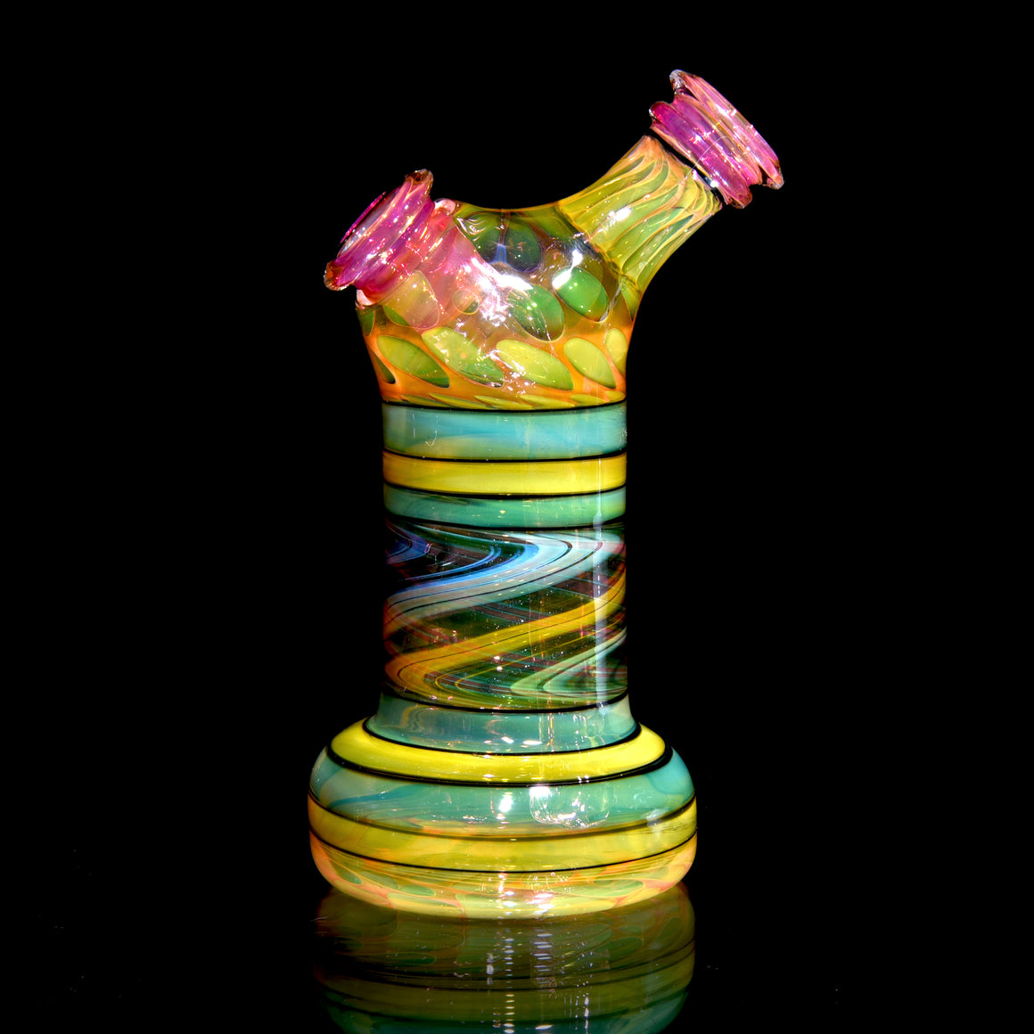 Gold & Silver Fume Encalmo/Reti Dewaar Bottle Rig - 10mm Female