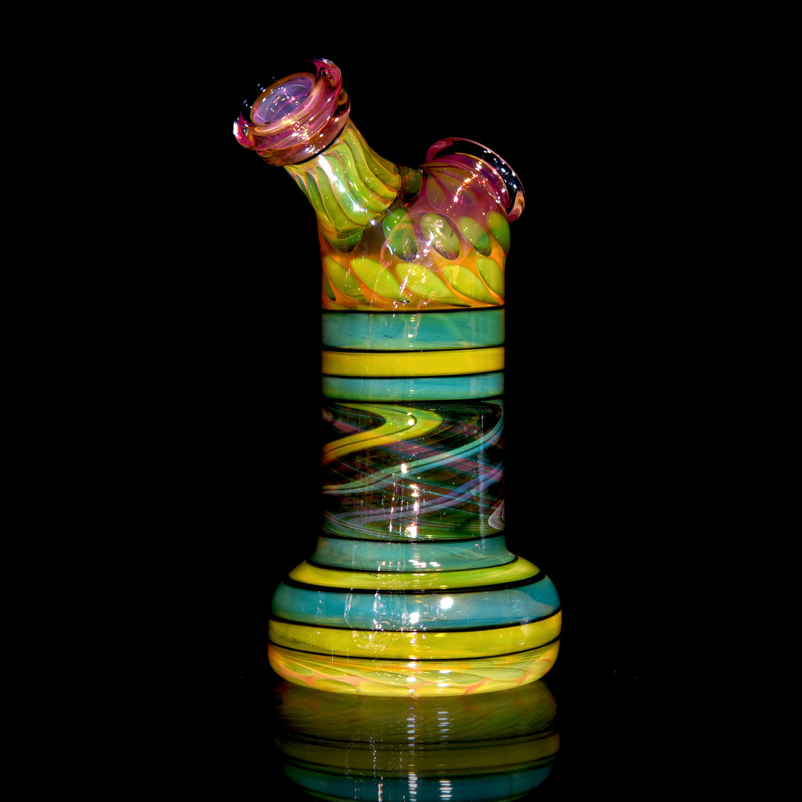 Gold & Silver Fume Encalmo/Reti Dewaar Bottle Rig - 10mm Female