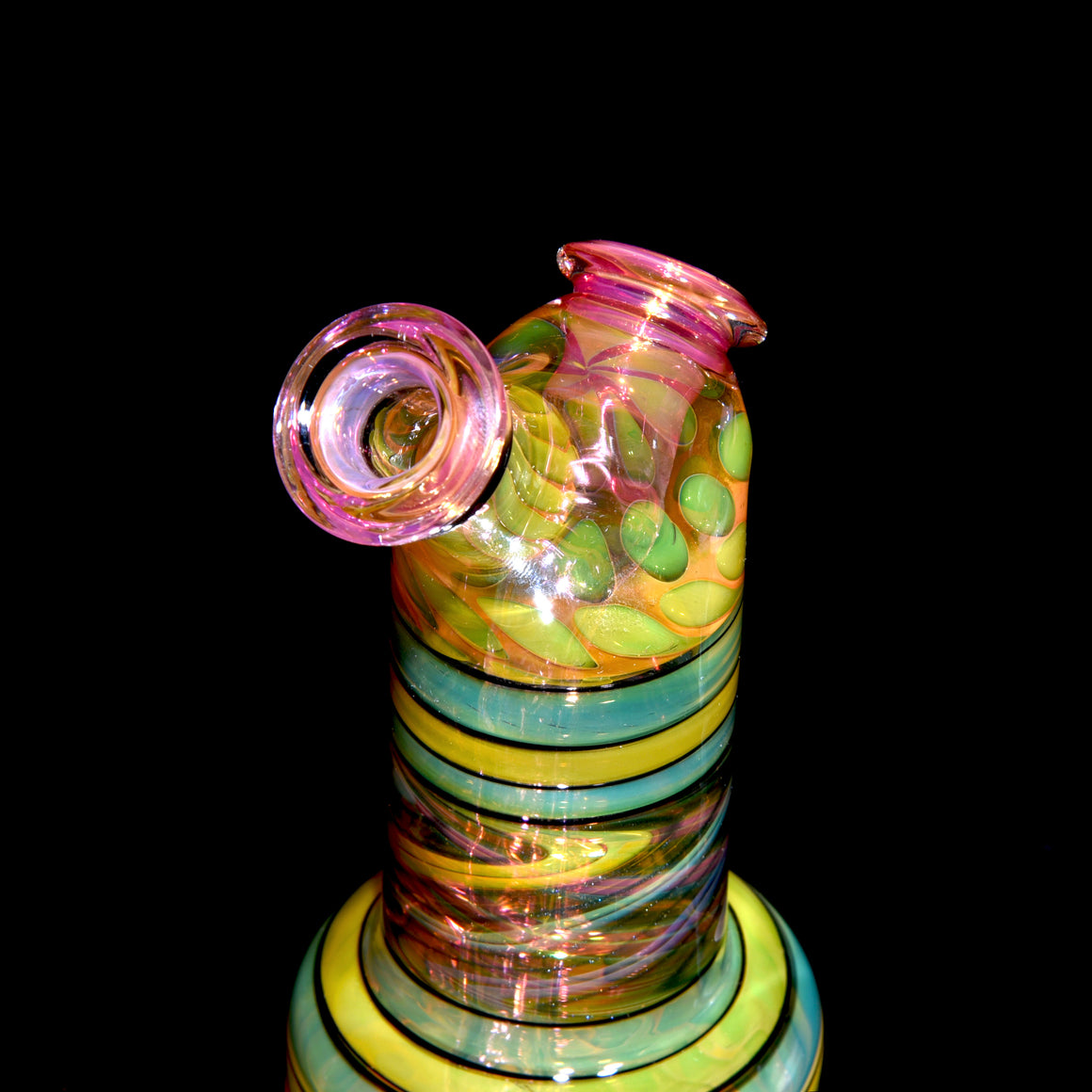 Gold & Silver Fume Encalmo/Reti Dewaar Bottle Rig - 10mm Female