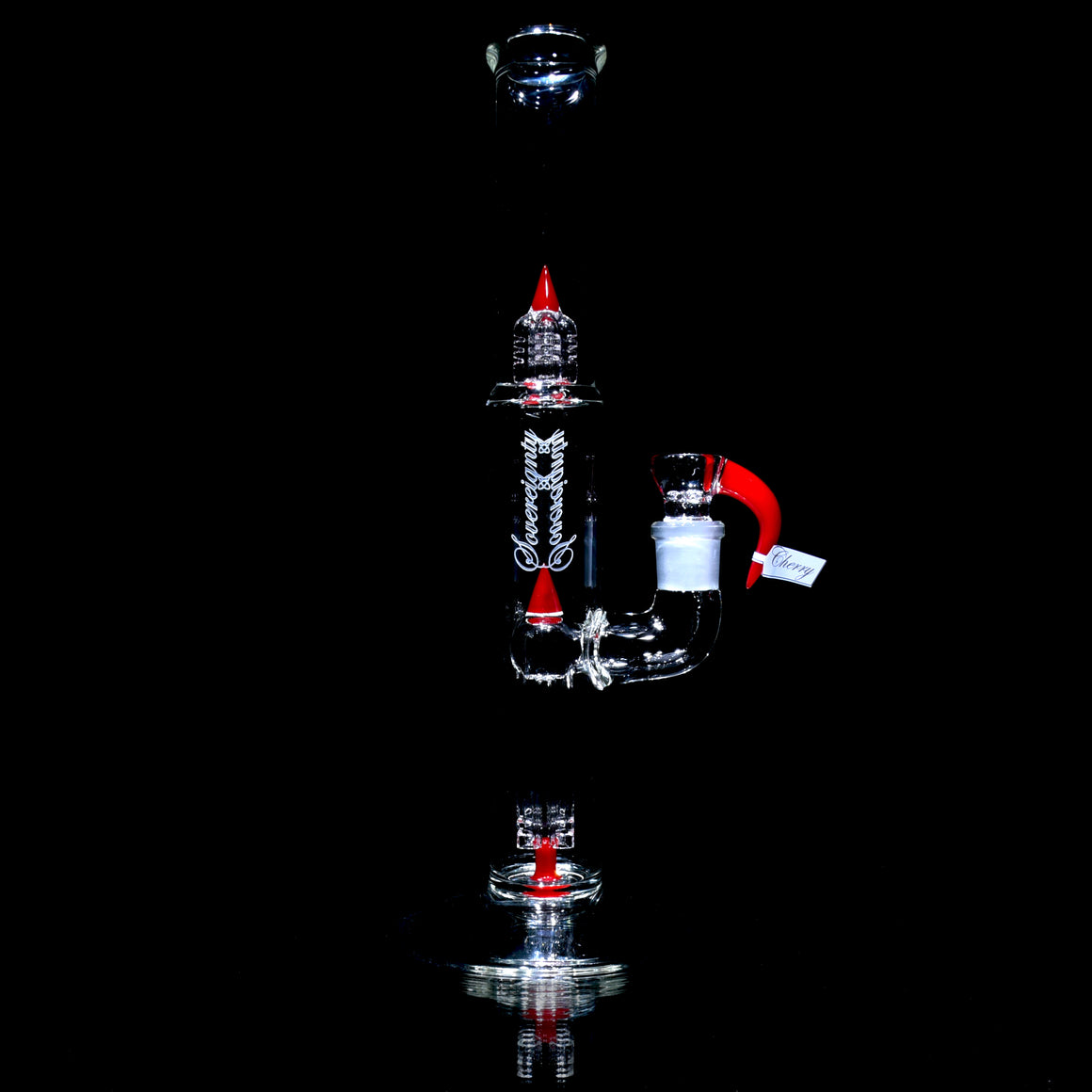 PA Pawn - Slitted Fixed 4 Perc Tube w/ Inv4 Splashguard - Cherry - 18mm Female