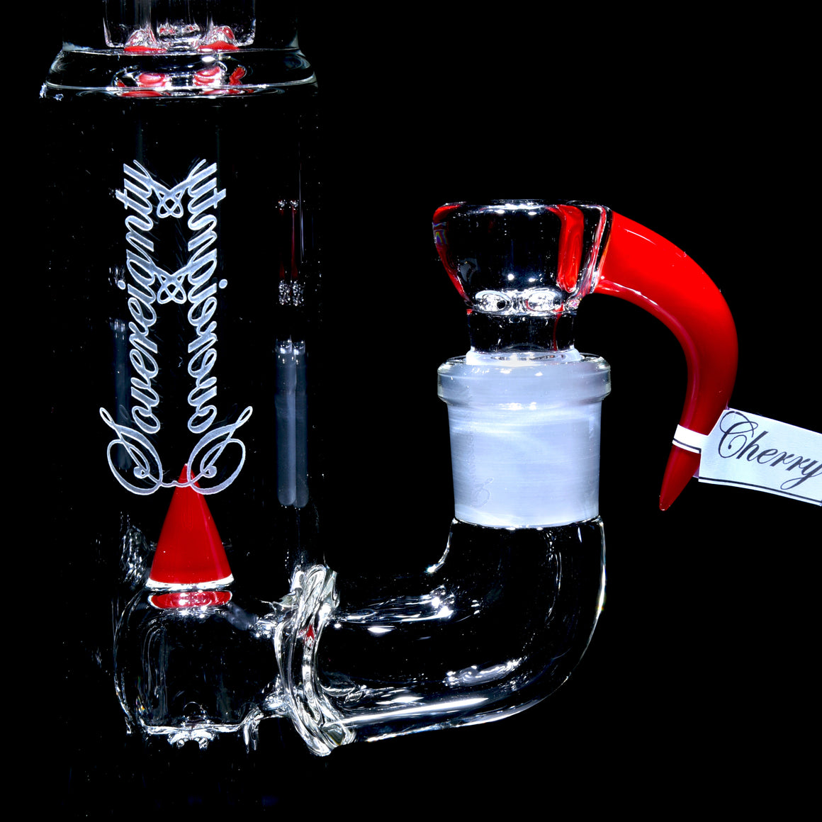 PA Pawn - Slitted Fixed 4 Perc Tube w/ Inv4 Splashguard - Cherry - 18mm Female