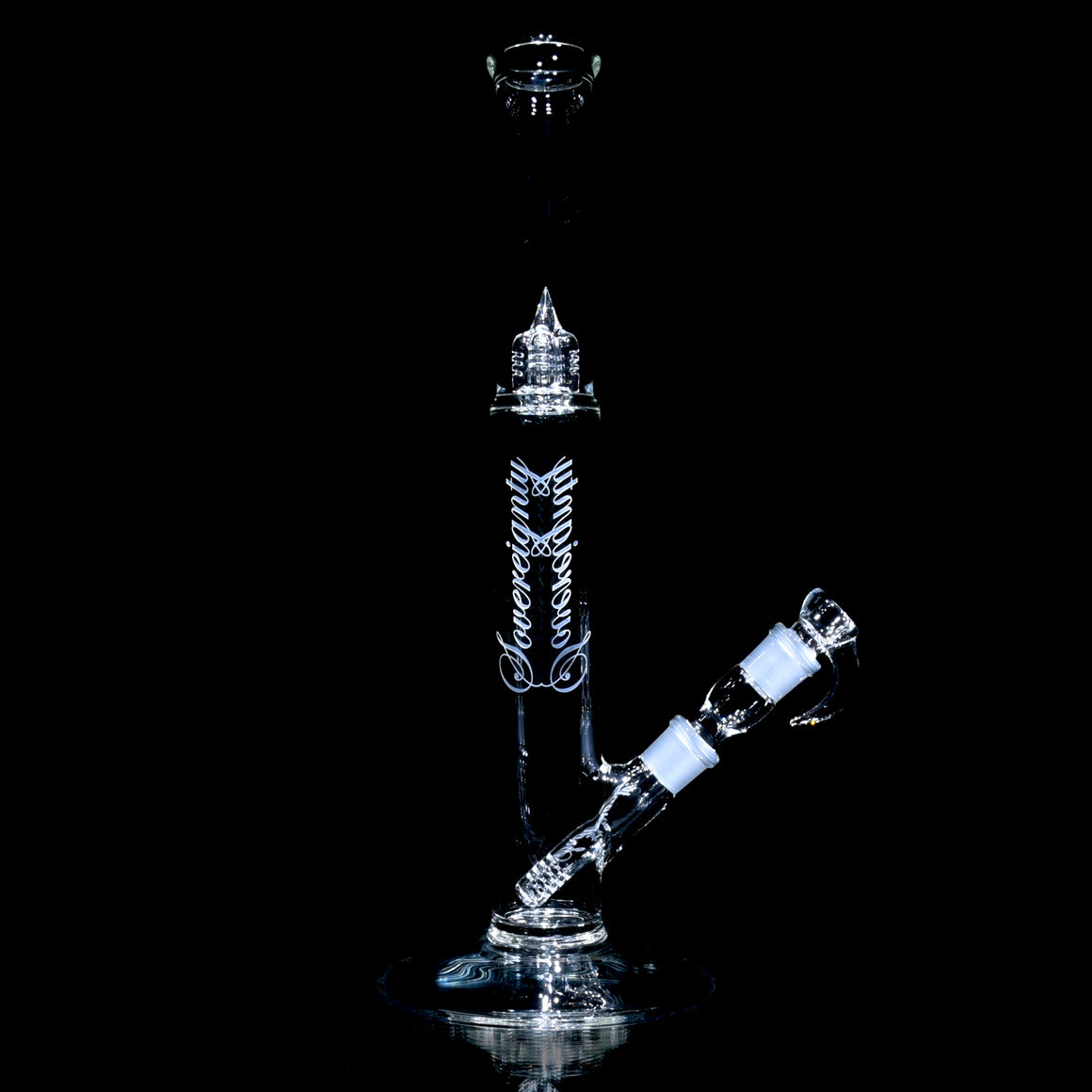 Bishop - Diffy Tube w/ Removable 180° Gridded Downstem - Clear - 18mm Female