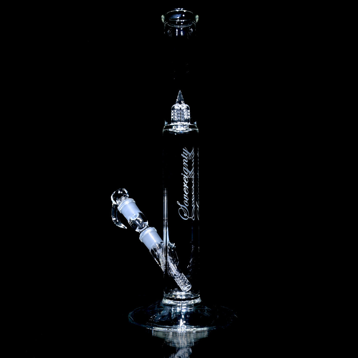 Bishop - Diffy Tube w/ Removable 180° Gridded Downstem - Clear - 18mm Female