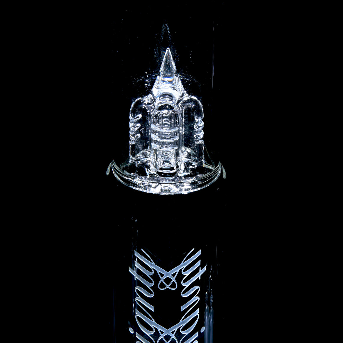 Bishop - Diffy Tube w/ Removable 180° Gridded Downstem - Clear - 18mm Female